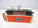 Lionel 6555 Sunoco Tank Car Single Dome Silver Ob Postwar Gauge X8166. Fixed Price $30.00.