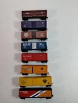 Lot Of 8 Micro-trains Scale Boxcars No Jewel Cases. Fixed Price $79.95.