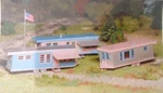 Bachmann Plasticville Usa #45612 - O Scale Park (3 Trailers) Sealed. Fixed Price $24.95.