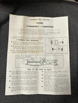 Lionel 1960 3330-107 Commando Submarine Instruction Sheet. Fixed Price $7.95.