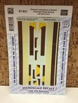 Microscale Decal Ho 87-821: Delaware Lackawanna & Western Pssgr Striping. Fixed Price $10.00.