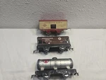 2 Marx Tin Train Cars & Overland Flyer. Fixed Price $27.50.
