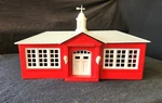 Plasticville School House, Rare, White Roof, Scale, Vintage. Fixed Price $8.00.