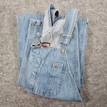 Craftsman Mens Denim Overalls 36X29 Blue Light Wash Carpenter Workwear Bibs 100%. Fixed Price $29.99.