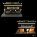 Mth Railking Harley-davidson Motorcycle Dealership Gauge Light Up Train House. Fixed Price $99.99.