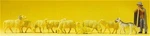 Preiser 65325 Scale Shepherd W/dog & Eight Sheep. Fixed Price $35.99.