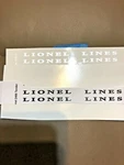 Lionel Lines Pre-war 2224WX Whistle Tender Silver Ltr Water Decals P/set Look!. Fixed Price $8.00.