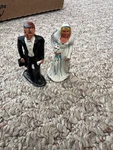Vintage Barclay Bride And Groom Set Cast Metal Lead Figures 1940'S. Fixed Price $15.00.