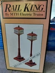 Mth MT-1029 Metal No 57 Orange Lamp Street Piece Post Set 30-1029 Nib. Fixed Price $24.95.