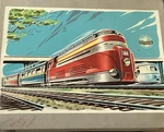 Boxed Distler Battery Operated Tin Train Set Western Germany. Fixed Price $159.41.