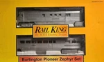 Railking By Mth Scale Burlington Pioneer Zephyr Set #9900 W/proto-sound. Fixed Price $549.99.