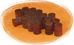Bar Mills Models 04017 Scale Closed 55 Gal. Drums. Fixed Price $14.69.