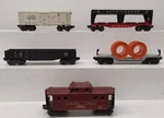 Lionel Vintage Assorted Freight-reefer, Gondola, Auto, Flat, Caboose #3472 (5). Fixed Price $61.49.