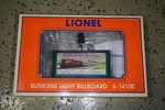 Lionel Blinking Light Billboard 6-14100. Fixed Price $29.99.
