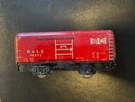 Marx 555 Ble Bessiemer 90171 Boxcar Red Yellow 8 Whl Prewar Gauge Tin Train. Fixed Price $19.99.