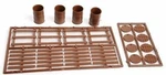 Tichy Trains 2024 Scale 55-GALLON Drums With Lids & Pallets -- 15. Fixed Price $12.99.
