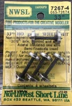 Northwest Short Line #7267-4 33" Wheelsets Code 88 Tread Point Axle Nip. Fixed Price $14.49.
