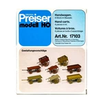 Figure Kits 1/87 Preiser Models Hand Carts Ex/nm. Fixed Price $17.00.