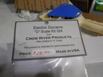 Crow River Single The Dynamo Kit O-324 ON30 SN3 Scale. Fixed Price $28.00.