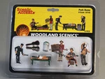 Woodland Scenics Park Bums Gauge Train Figures Policeman Bench People WDS2749. Fixed Price $21.84.