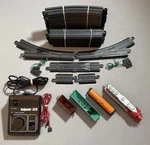 Bachmann Ho Scale Track With Railpower 1370 / And Santa Fe Train Untested. Fixed Price $50.00.