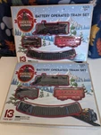 Nib North Pole Express Battery Operated Train Set 13 Piece Lot Of 2 New!!. Fixed Price $20.00.