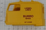 18402-1 "lionel Lines" Burro #18402 Yellow Crane Cab. Fixed Price $20.00.