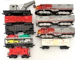 Marx 'o' Gauge Set 458XX Santa Fe 1095 Aba With 6 Rolling Stock No Box. Fixed Price $185.00.