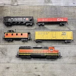 Bachmann Train Ho Rail Chief Bnsf 3001 Dc Locomotive & 4 Cars Only Untested Read. Fixed Price $59.95.