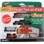 Kato 106-6271 Diesel F7 Freight Train (5) Car Set Standard Dc Santa Fe Scale. Fixed Price $151.99.