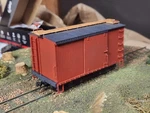 ON30 16' Boxcar 3D Printed Kit With Trucks. Fixed Price $40.00.