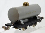 Lionel Trains Prewar Tank Car Pro Repaint Gray W/gold Tinplate #804 23-34 4WHL. Fixed Price $49.00.