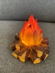 Faux Flickering Flame Log Campfire Night Light Home Decor. Fixed Price $19.85.