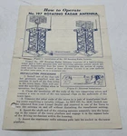 How To Operate Lionel #197 Rotating Radar Antenna Instructions. Fixed Price $9.99.
