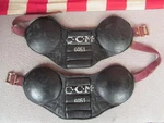Vintage 1950S Ccm Leather Ice Hockey Ankle Guards Pads Hard Shell 6051 Model. Fixed Price $113.52.