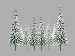 Jtt 92007 Snow Spurce Trees 4" To 6" Scenic Ho Scale, 24 Pack. Fixed Price $24.99.