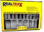 Rail King By M.t.h. Electric Trains 24-PIECE Graduated Trestle System 40-1033. Fixed Price $56.74.