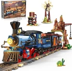 Western Building Set With Lights, 1912 Pcs Trains Static Display. Fixed Price $27.99.