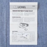 Lionel Animated Dual Figure Guage Boxcar Instruction Sheet 1995 Model Railroad. Fixed Price $9.99.