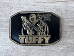 Vintage Solid Brass Tuffy Belt Buckle Armco Union Wire Rope By Dyna. Fixed Price $25.00.