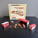 Plasticville Ho Bachmann 2813 Farm Buildings & Animals Kit W/ Box Model Train Rr. Fixed Price $14.99.