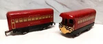 Set Of 2 Marx Tin Litho Pullman Passenger Cars 1 Bogota & Observation Gauge. Fixed Price $39.94.