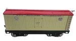Mth Standard Gauge Reefer Tin Plate Traditions 214R Ivory Red / Nickel Trim. Fixed Price $79.99.