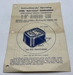 Lionel Instructions Operating Multi Control Transformers W/built Whistle. Fixed Price $9.99.