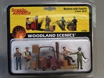 Woodland Scenics Workers Forklift Gauge Train Figures Freight People WDS2744. Fixed Price $22.84.