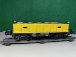 Lionel Pre War 2652 Yellow Gonola W/ Load Gauge Owned. Fixed Price $28.00.