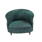 Petite Princess Green Upholstered Chair Miniature 1:16 Scale Dollhouse Elegant. Fixed Price $14.99.