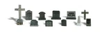 Woodland Tombstones - Scale Model Railroad Building Accessory #A2164. Fixed Price $17.53.