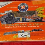 Lionel Chesapeake & Ohio O-27 Train Set 1:48 6-31904 Light Smoke Sound Metal. Fixed Price $400.00.