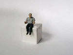 Arttista #1154 - Old Man For Rocking Chair Scale Figure Model Trains New. Fixed Price $10.50.